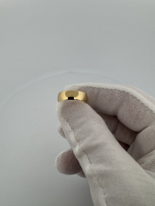 Size 6 14k Yellow Gold 6mm Cigar Band 6.2g