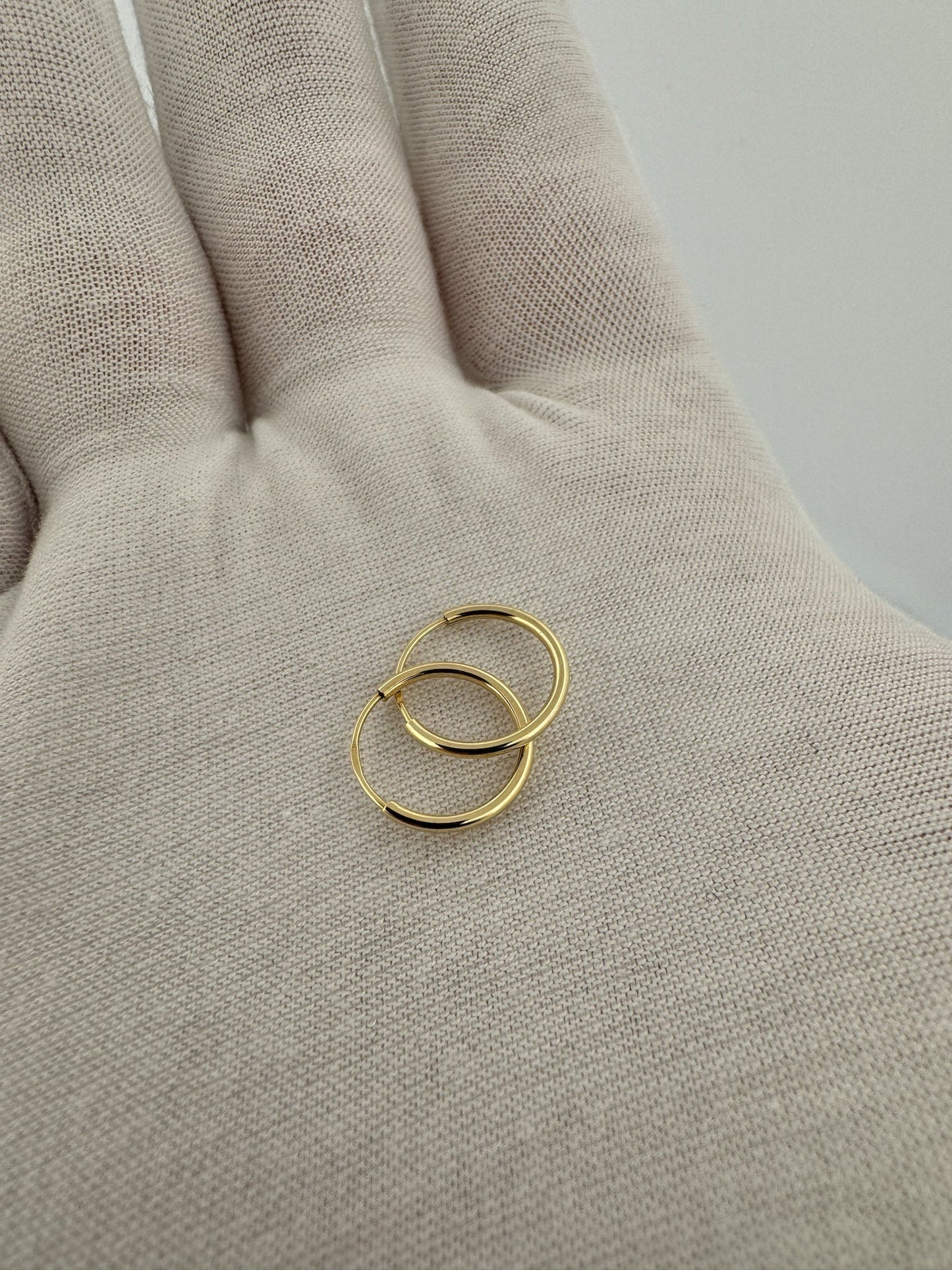 12mm 14k Yellow Gold Huggies .4g