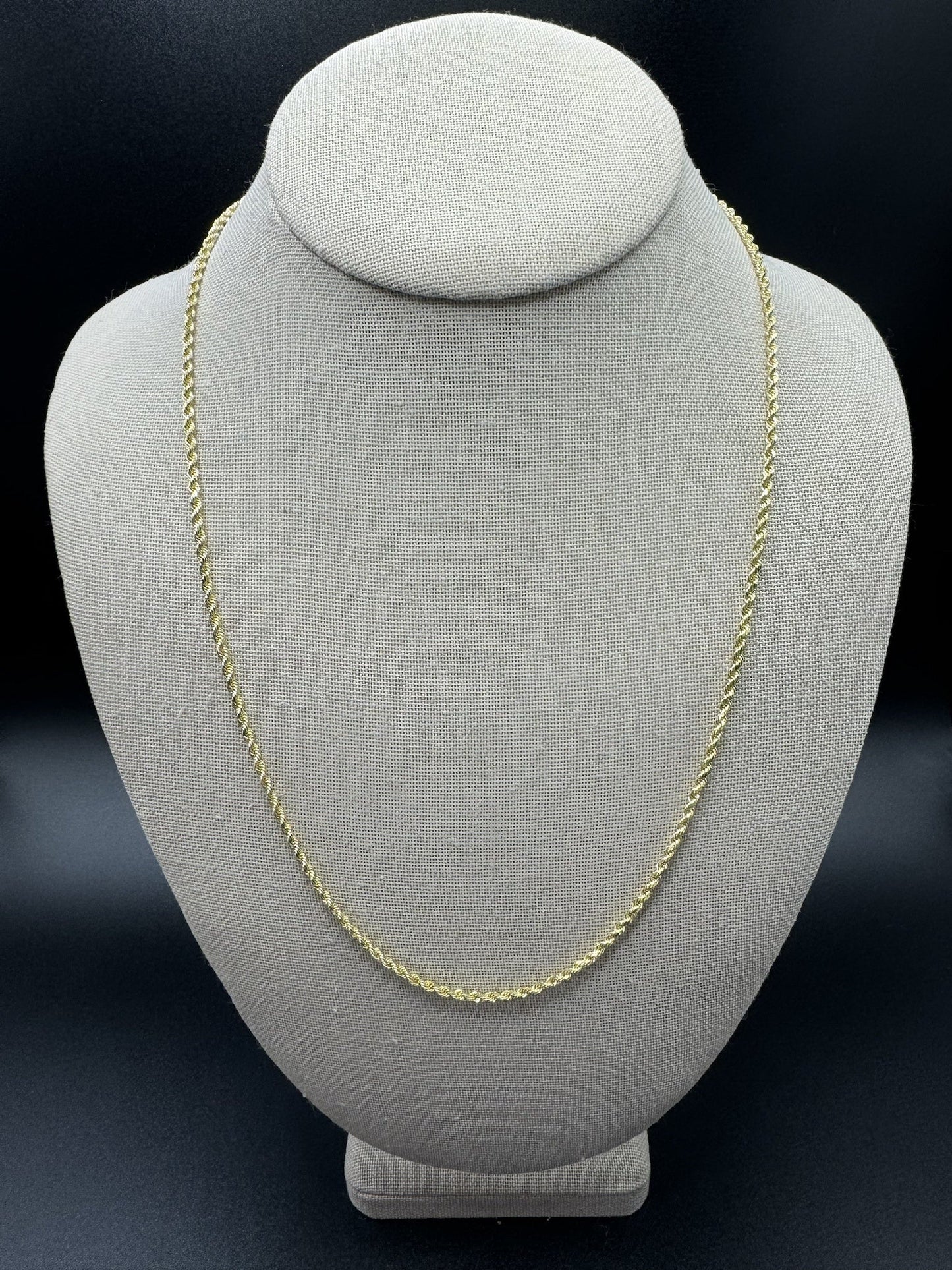 22” 14k Yellow Gold Rope 2.2mm 10.4g