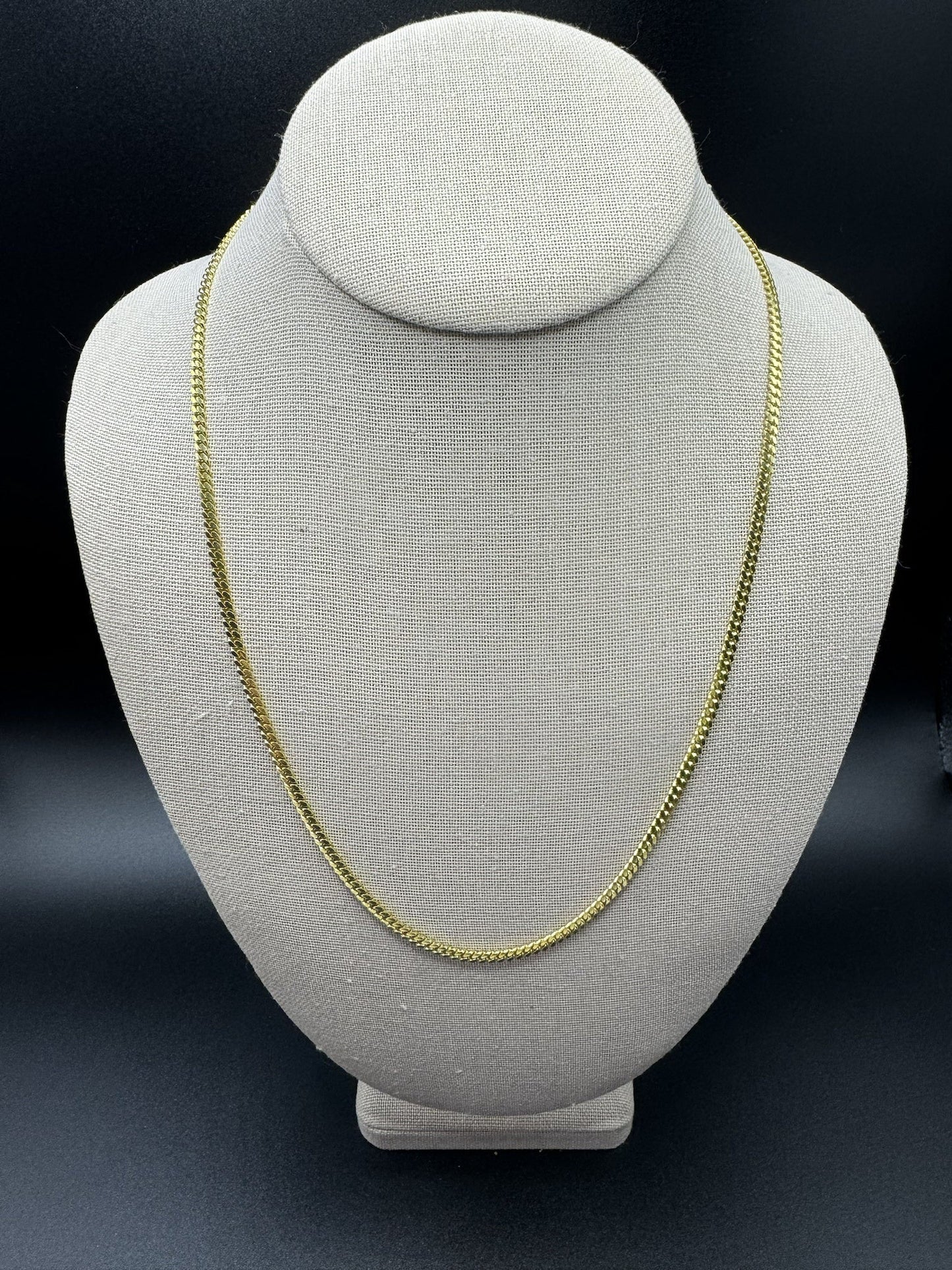 22” 14k Yellow Gold Cuban 3mm 16.11g