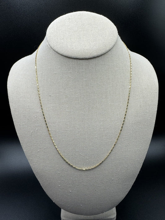 20” 14k Yellow Gold Fancy Italian Link 1.3mm 4.44g