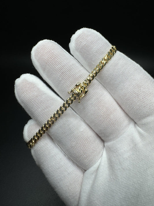7.25” 14k Yellow Gold Cuban 4mm 9.66g