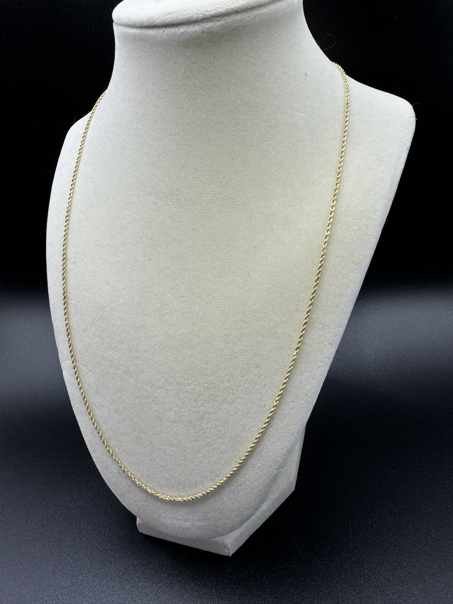 22” 14k Yellow Gold Rope 1.5mm 4.71g