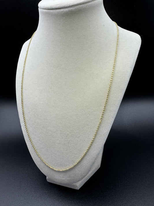 22” 14k Yellow Gold Rope 1.5mm 4.71g