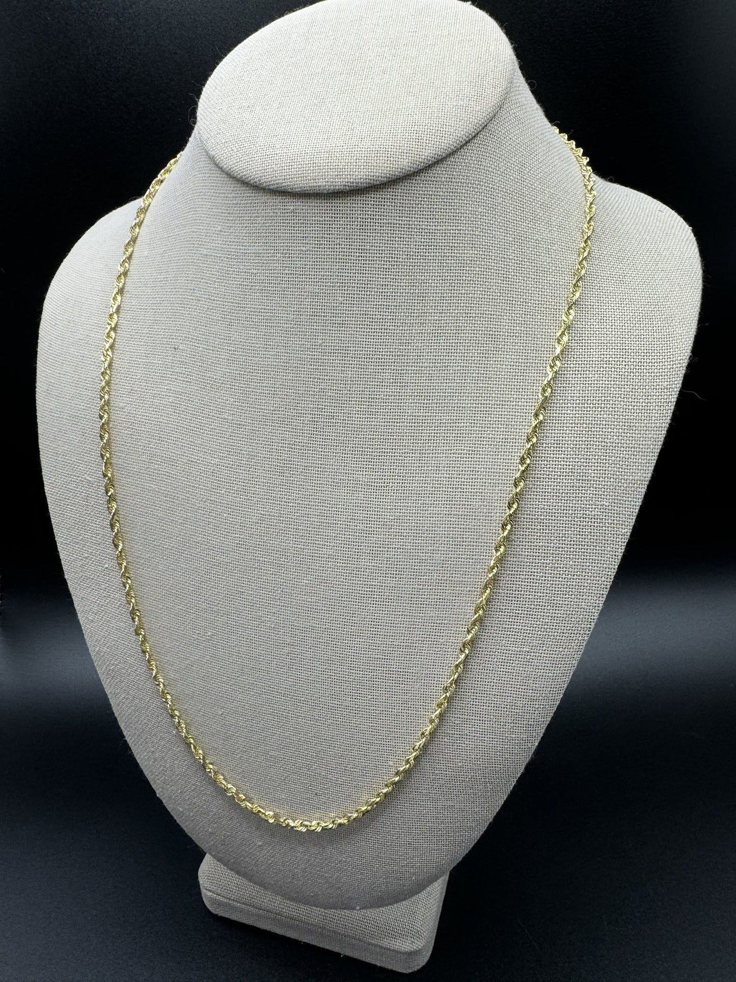 24” 10k Yellow Gold Rope 2.5mm 10.6g