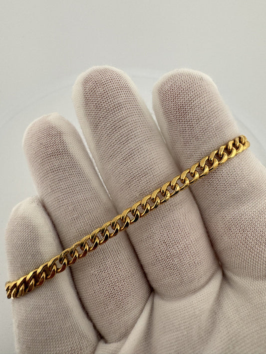 7.5” 14k Yellow Gold Cuban 4.5mm 4.31g
