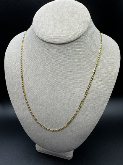 22” 14k Yellow Gold Curb 3mm 3.8g