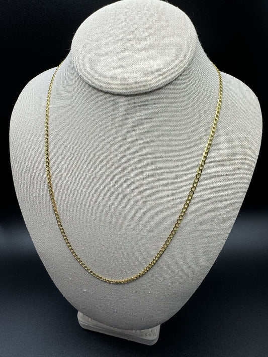 22” 14k Yellow Gold Curb 3mm 3.8g