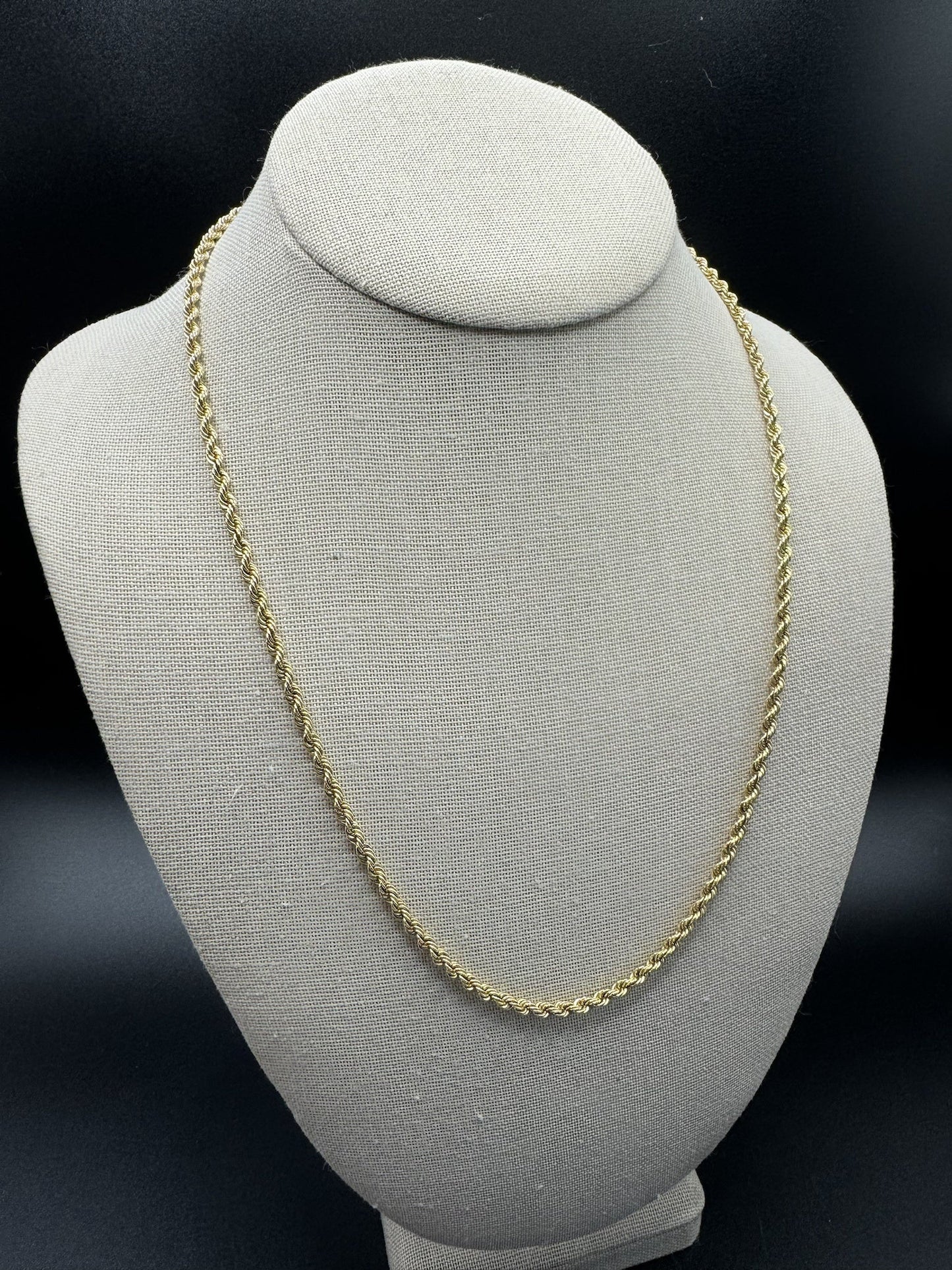 22” 14k Yellow Gold Rope 3mm 18.05g