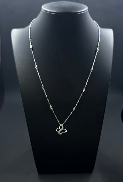 Sterling Silver 0.75ctw Lab-Grown Diamond Butterfly Necklace – 18"