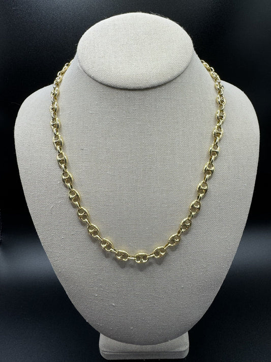 20” 14k Yellow Gold Puff Mariner 8mm 24.23g