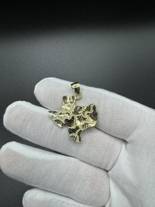 1.25” 10k Yellow Gold Texas Pendant 5.4mm Bail 3.63g
