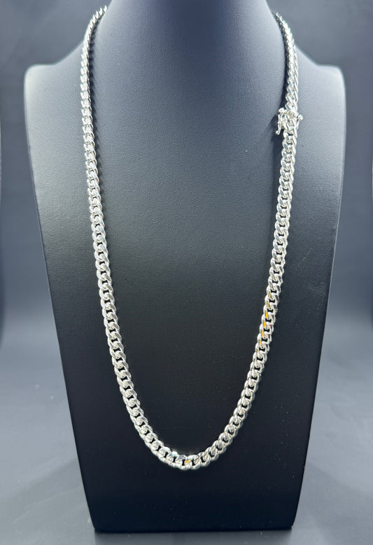 6mm Sterling Silver Cuban Chain Necklace – Multiple Lengths