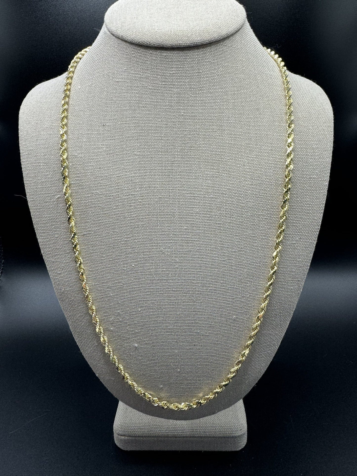 26” 14k Yellow Gold Rope 3.5mm 33.2g