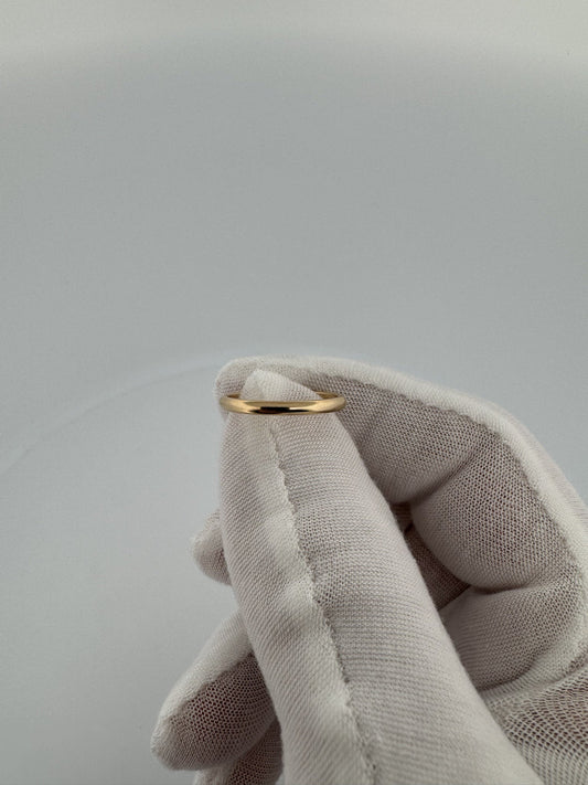 Size 6 14k Yellow Gold 2mm Comfort Fit Band 1.64g