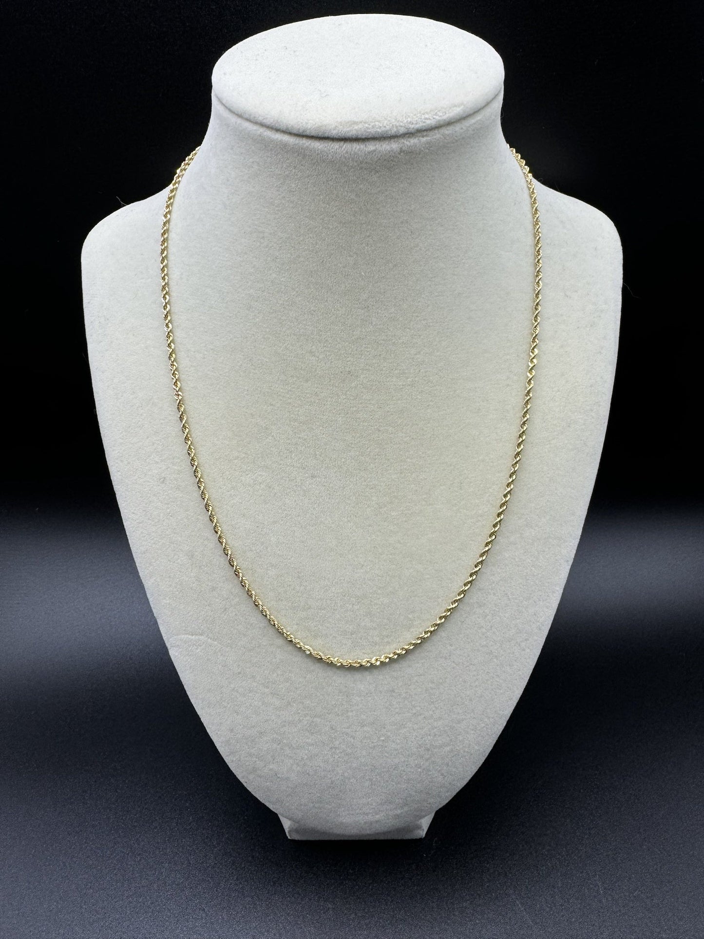 18” 14k Yellow Gold Rope 2mm 7.13g