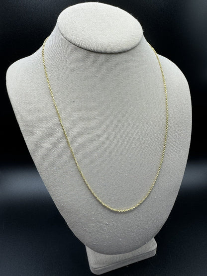 22” 14k Yellow Gold Rope 1.5mm 4.73g