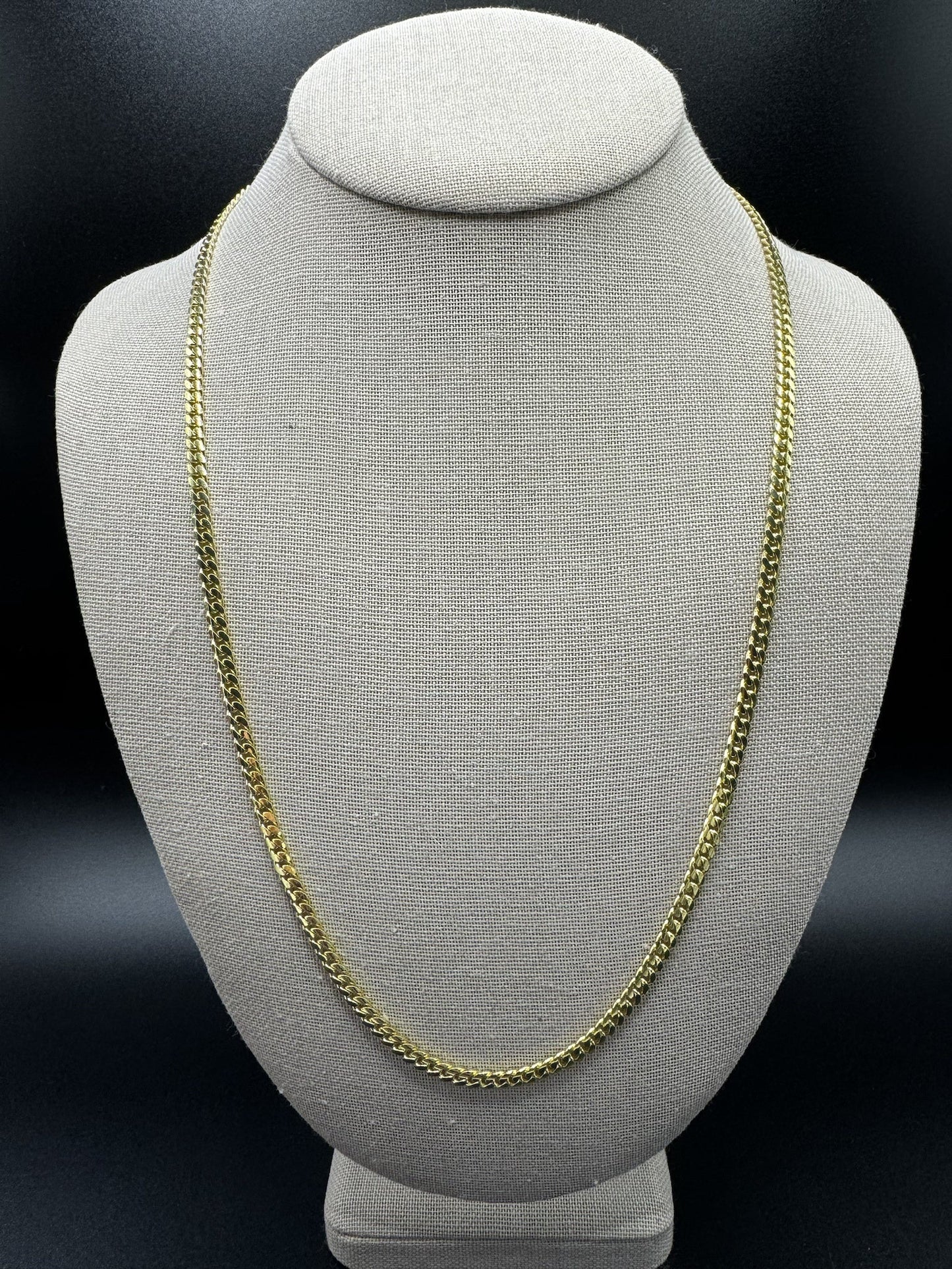 24” 14k Yellow Gold Cuban 4mm 28.2g (lobster clasp)