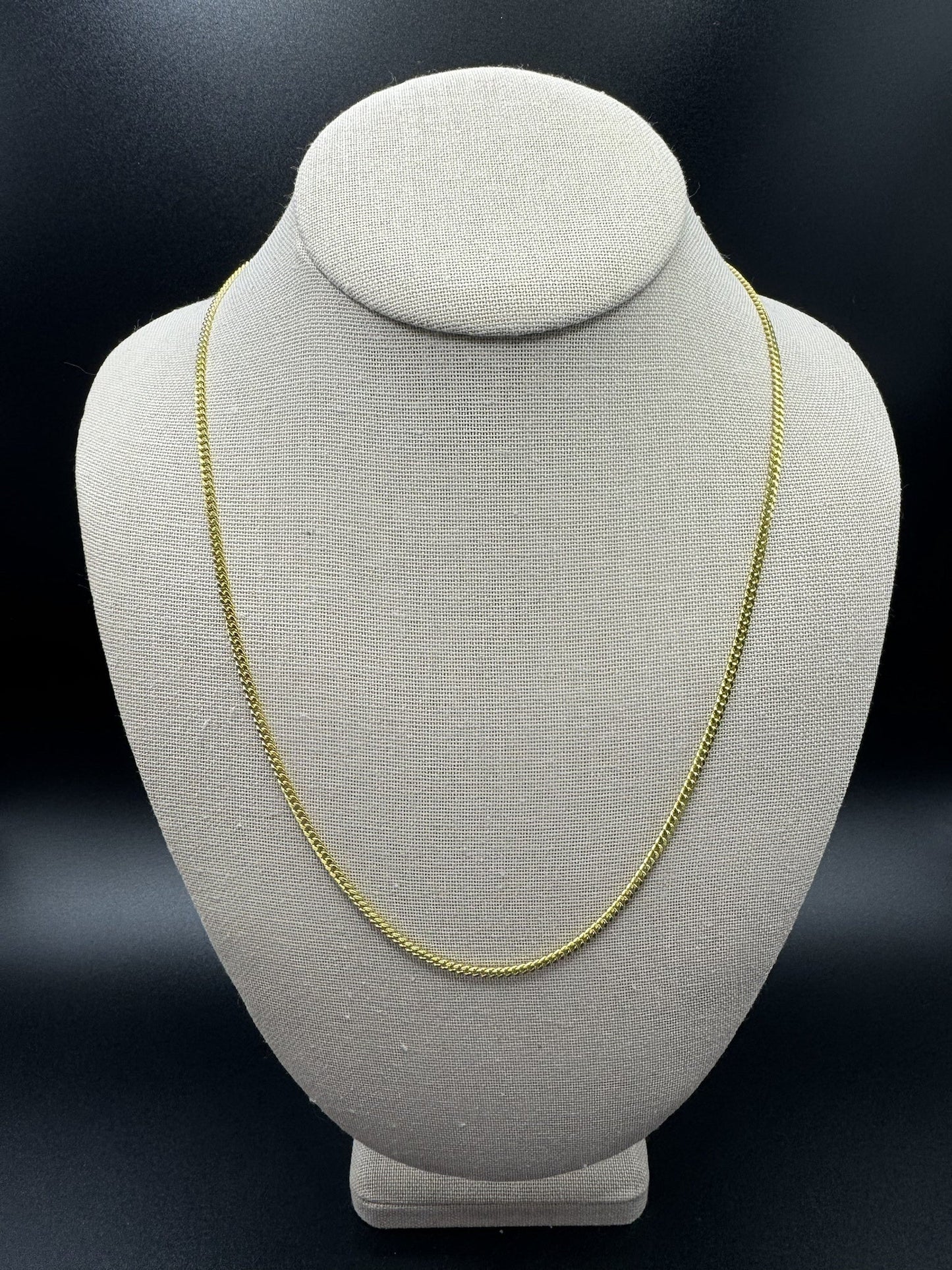 22” 14k Yellow Gold Cuban 2.5mm 11.6g