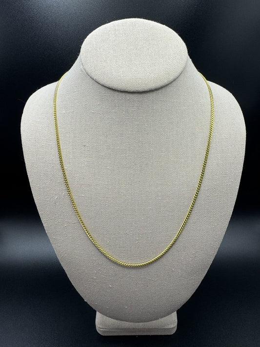 22” 14k Yellow Gold Cuban 2.5mm 11.6g