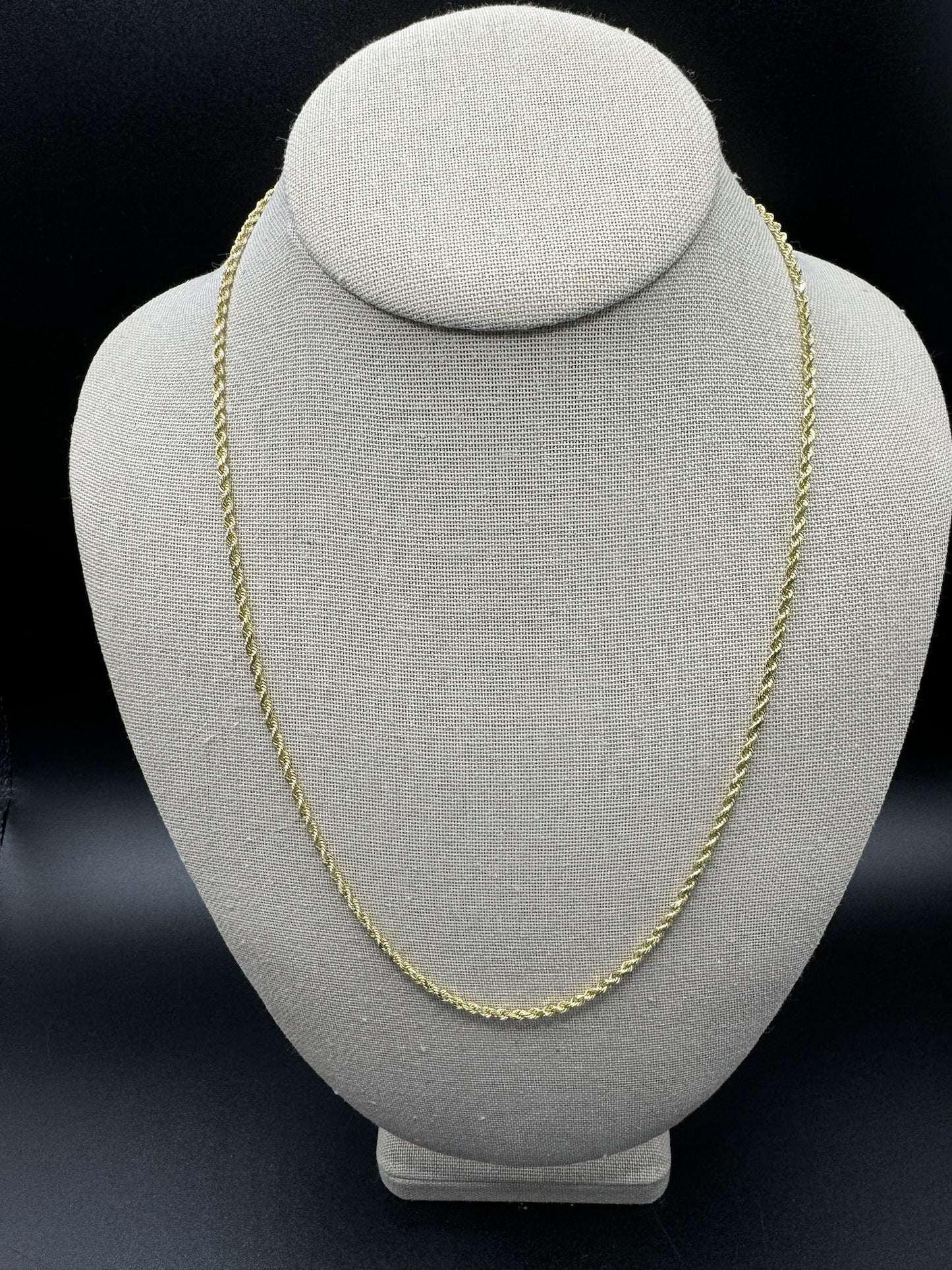 22” 14k Yellow Gold Rope 2.5mm 10.75g