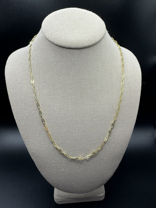 22” 14k Yellow Gold Mariner Link 3mm 4.6g