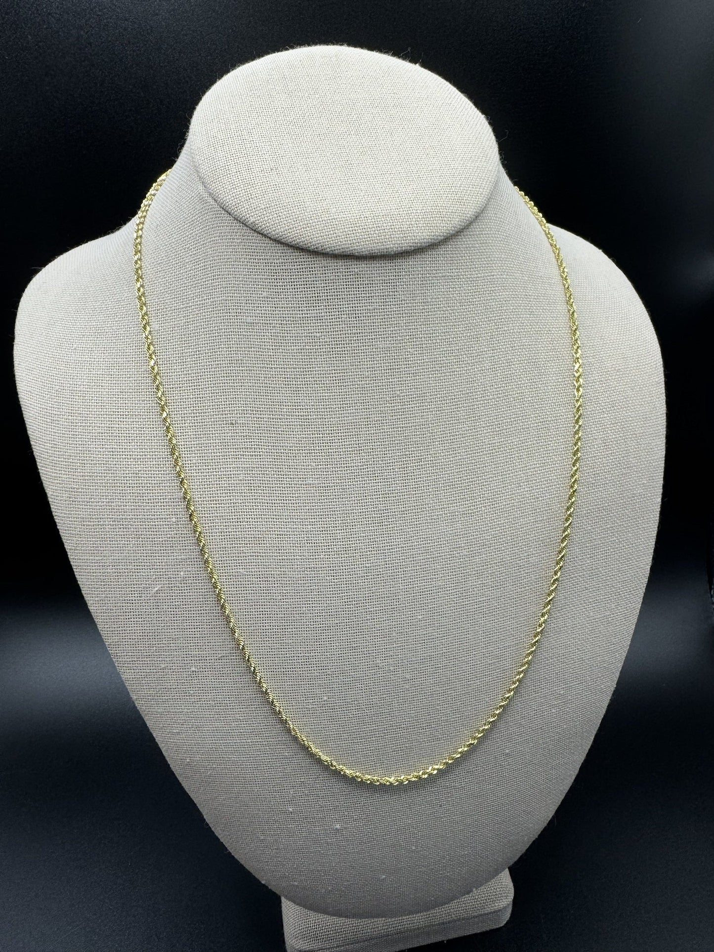 22” 14k Yellow Gold Rope 2mm 8.12g