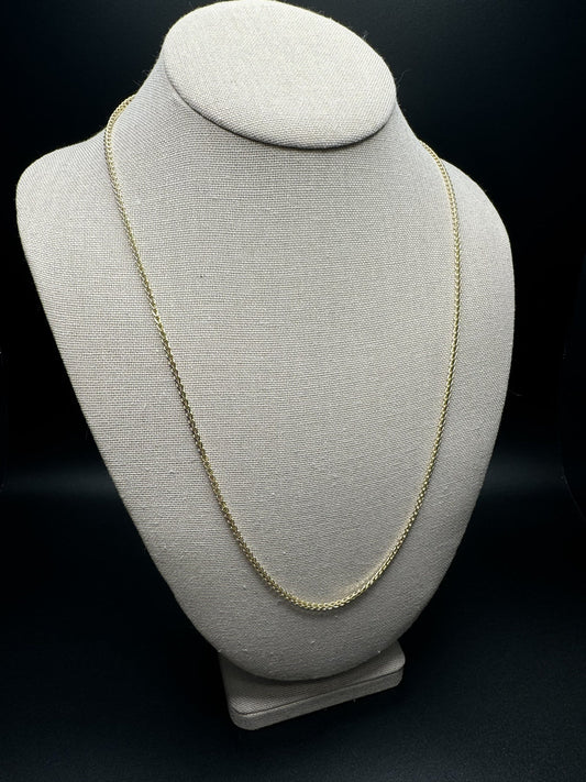 24” 14k Yellow Gold Franco 2mm 4.21g