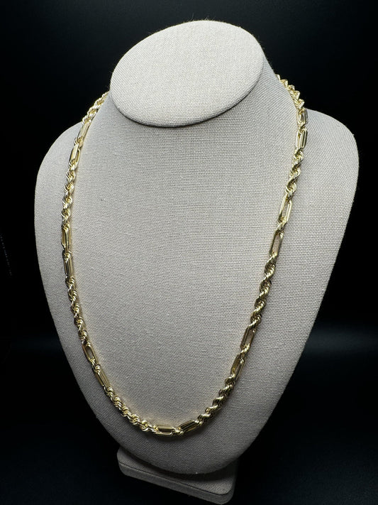 24” 10k Yellow Gold Figarope Milano 5.5mm 47.8g