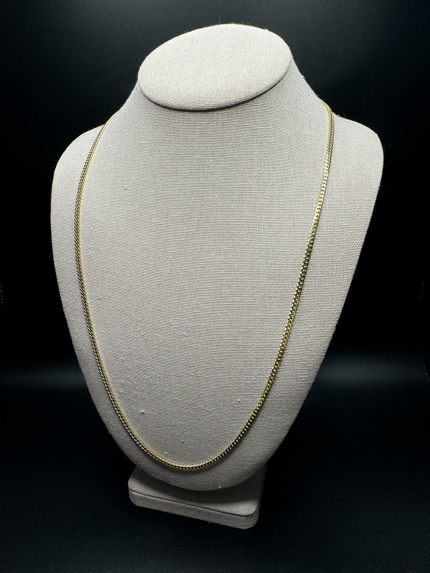 26” 14k Yellow Gold Cuban 3mm 18.24g