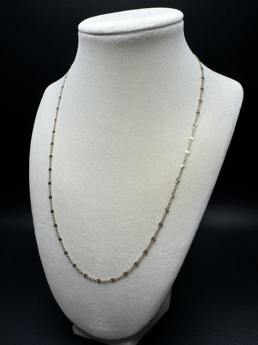 20” 14k Yellow Gold Diamond Cut Fancy Curb Link 2mm 2.3g