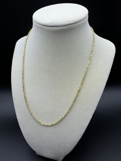 18” 10k Yellow Gold Rope 2mm 6.2g