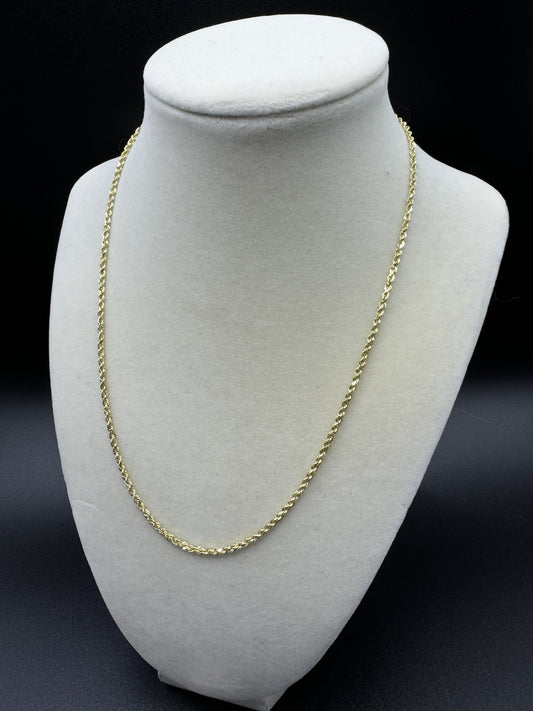 18” 10k Yellow Gold Rope 2mm 6.2g