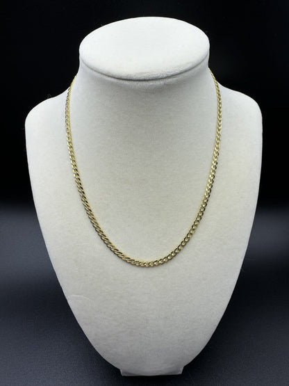 16” 14k Yellow Gold Diamond Cut Curb 3.2mm 4.41g