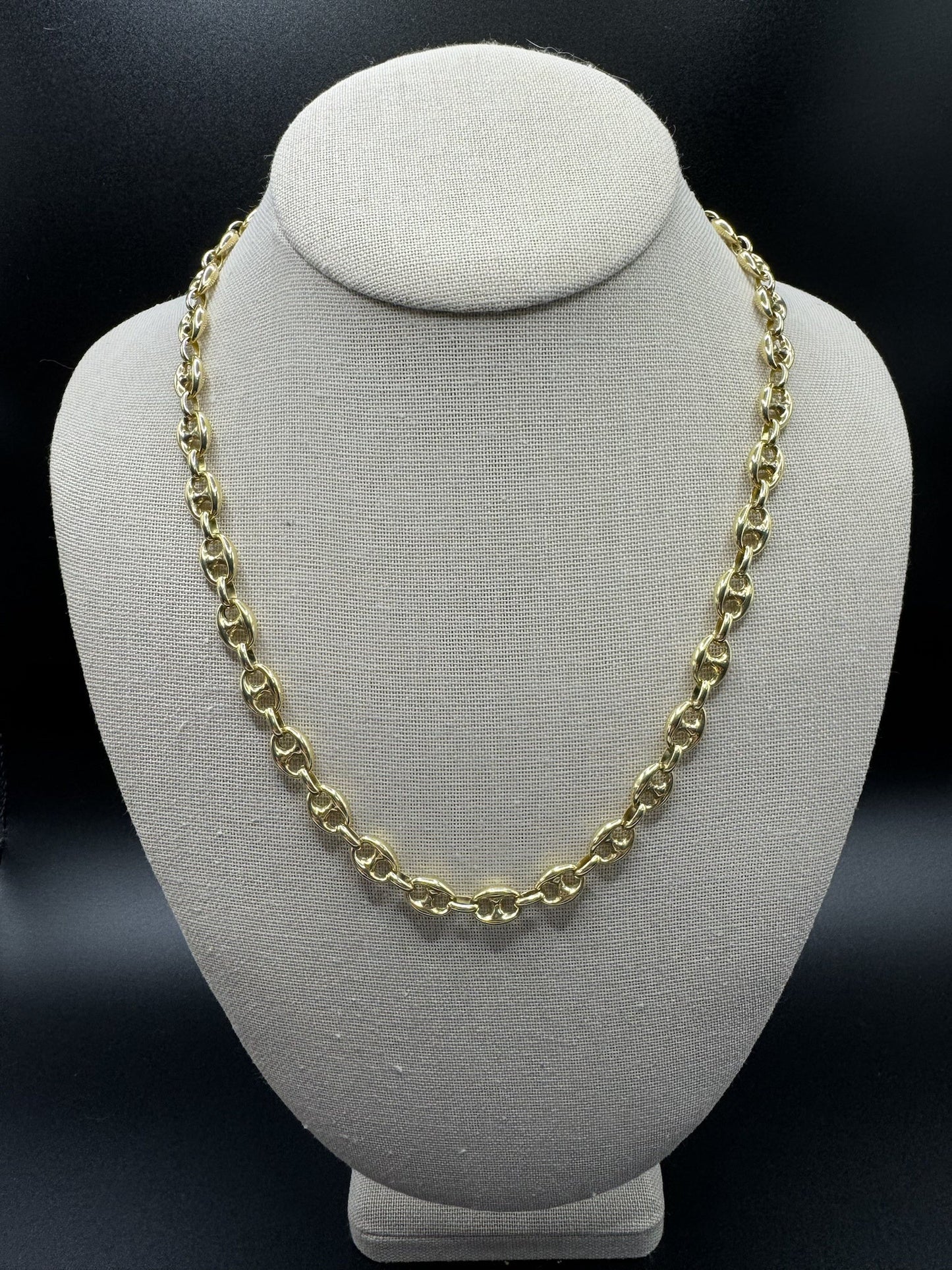 20” 14k Yellow Gold Puff Mariner 8mm 24.3g