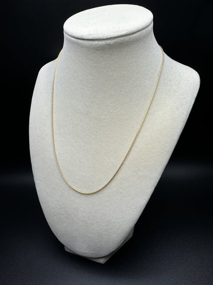 18” 14k Yellow Gold Wheat Chain 1mm 2.53g