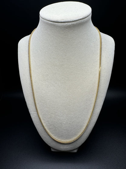 20” 14k Yellow Gold Foxtail Franco 2.5mm 6.4g