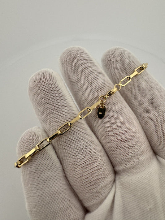 7.25” 14k Yellow Gold Paperclip 3mm 3.22g