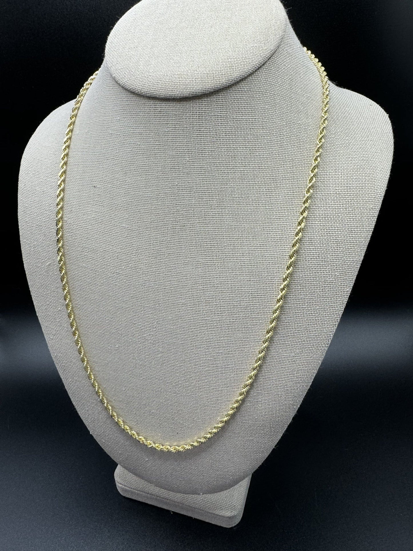 24” 14k Yellow Gold Rope 2.5mm 6.6g
