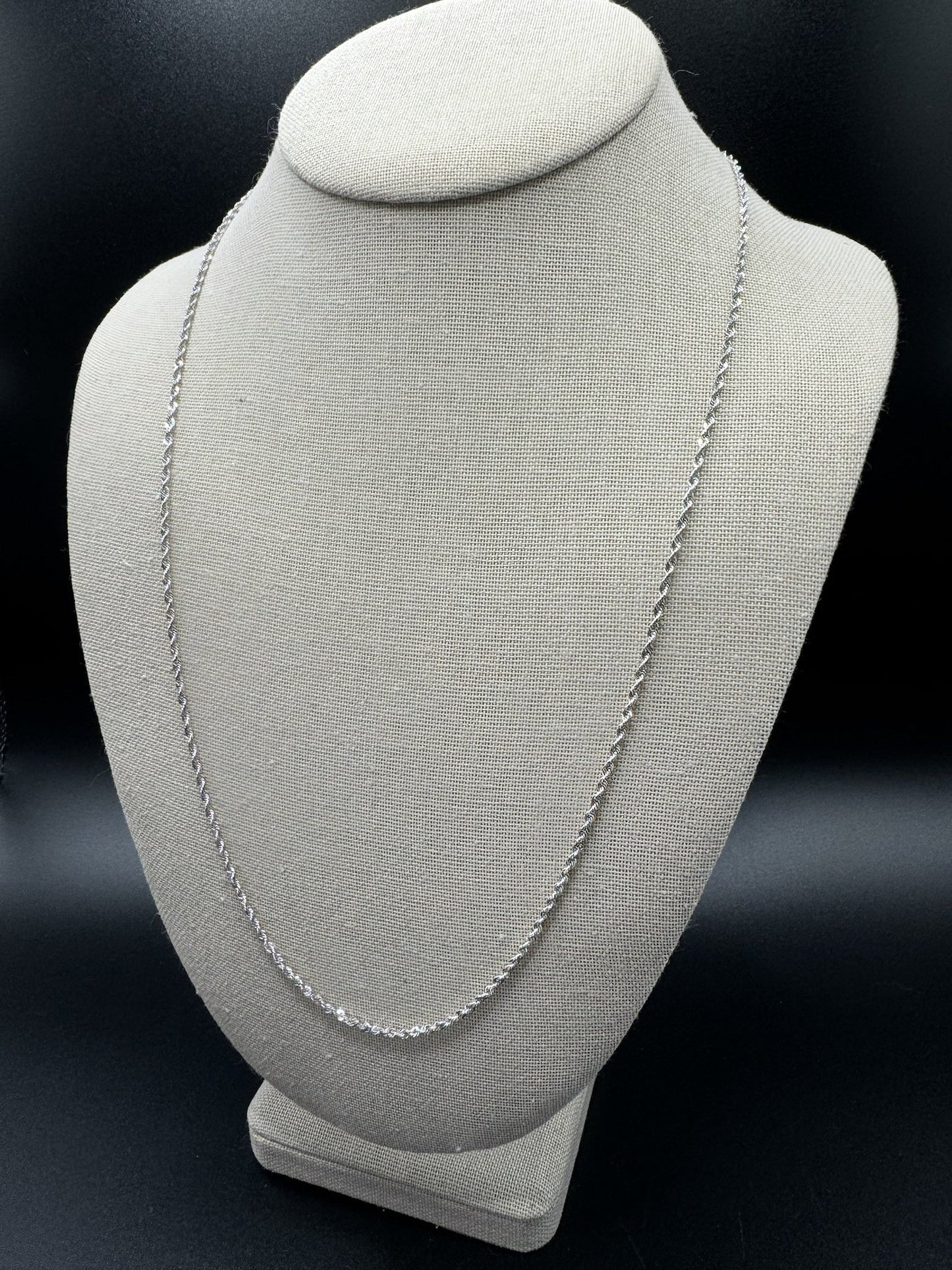 24” 10k White Gold Rope 2mm 5.1g