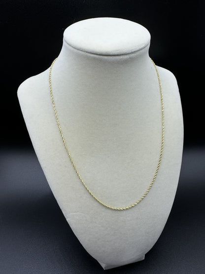 18” 14k Yellow Gold Rope 1.5mm 3.5g
