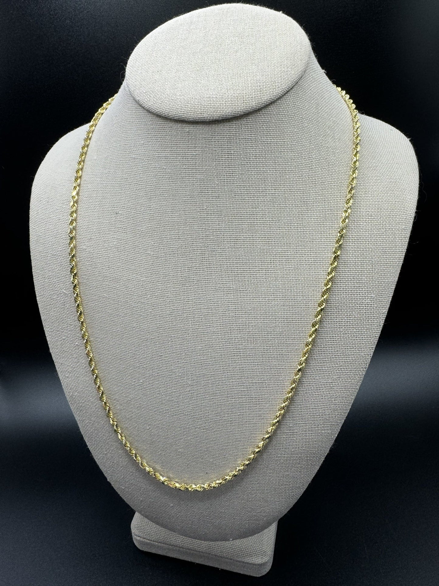 24” 10k Yellow Gold Rope 3mm 8.8g