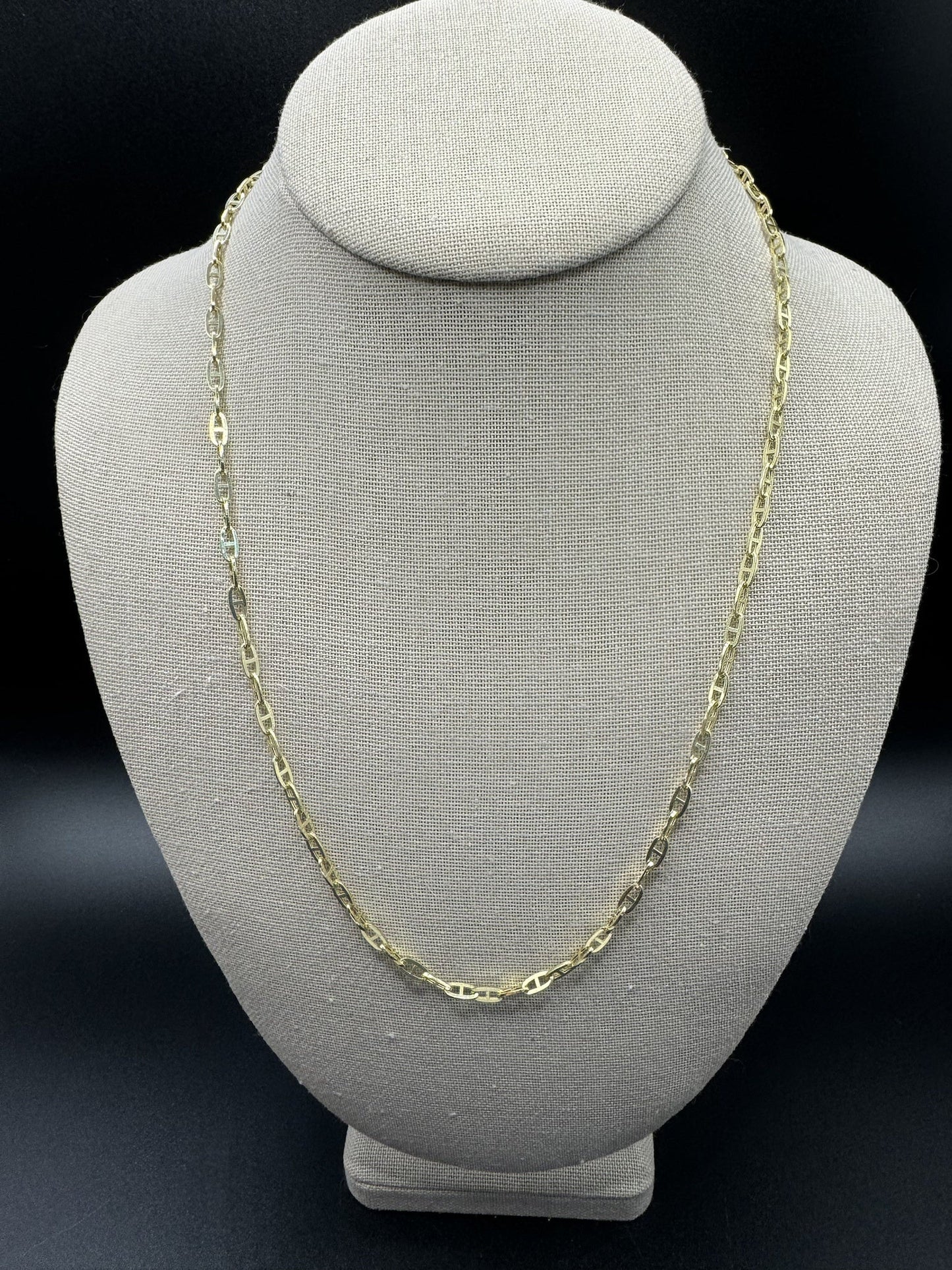 22” 14k Yellow Gold Mariner Link 3.5mm 5.85g