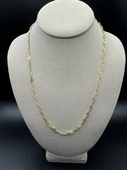 22” 14k Yellow Gold Mariner Link 3.5mm 5.85g