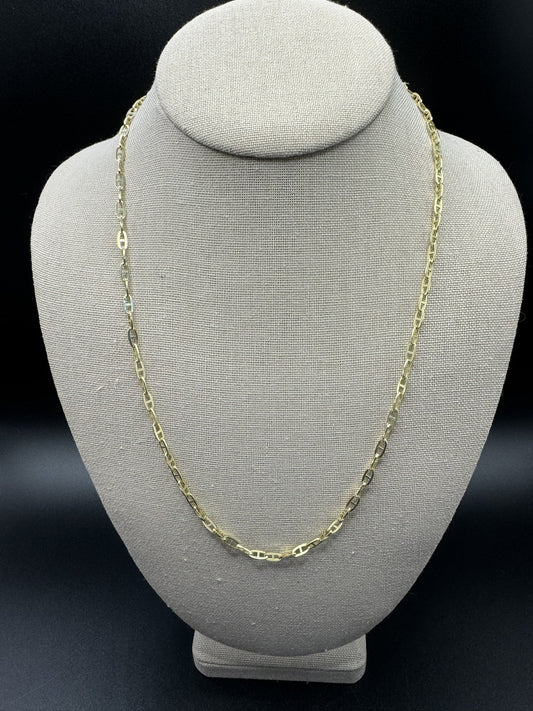 22” 14k Yellow Gold Mariner Link 3.5mm 5.85g