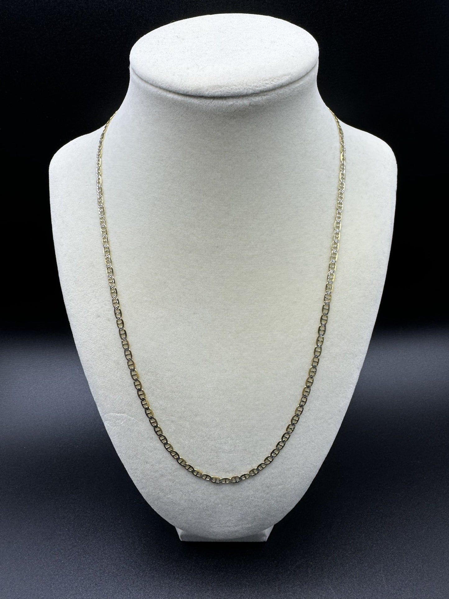 20” 14k Yellow Gold Diamond Cut Curb 3mm 6.64g