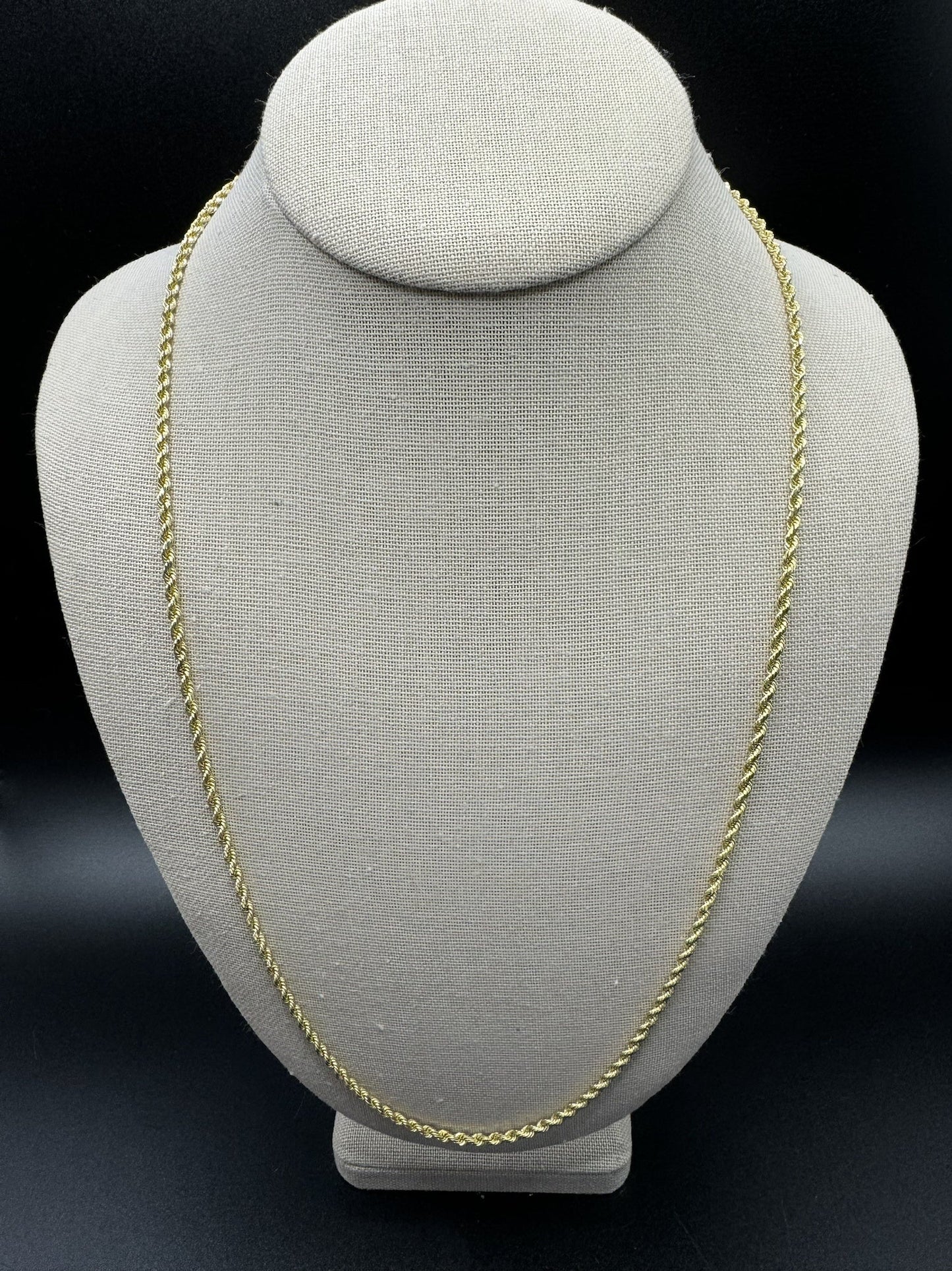 26” 14k Yellow Gold Rope 2.7mm 17.8g