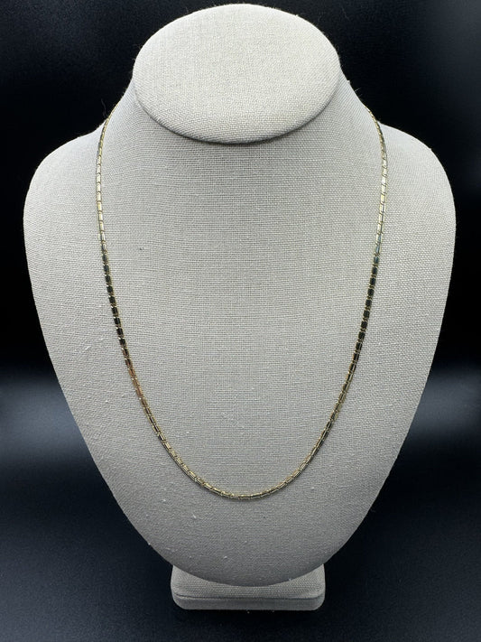 22” 14k Gold Two-Tone Flat Valentino 2.5mm 8.0g