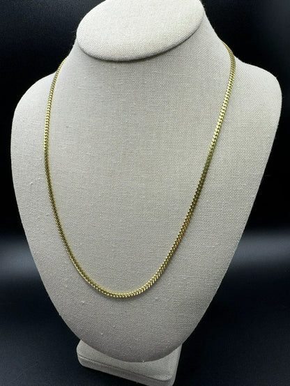 22” 14k Yellow Gold Cuban 3mm Lobster Clasp 16.32g