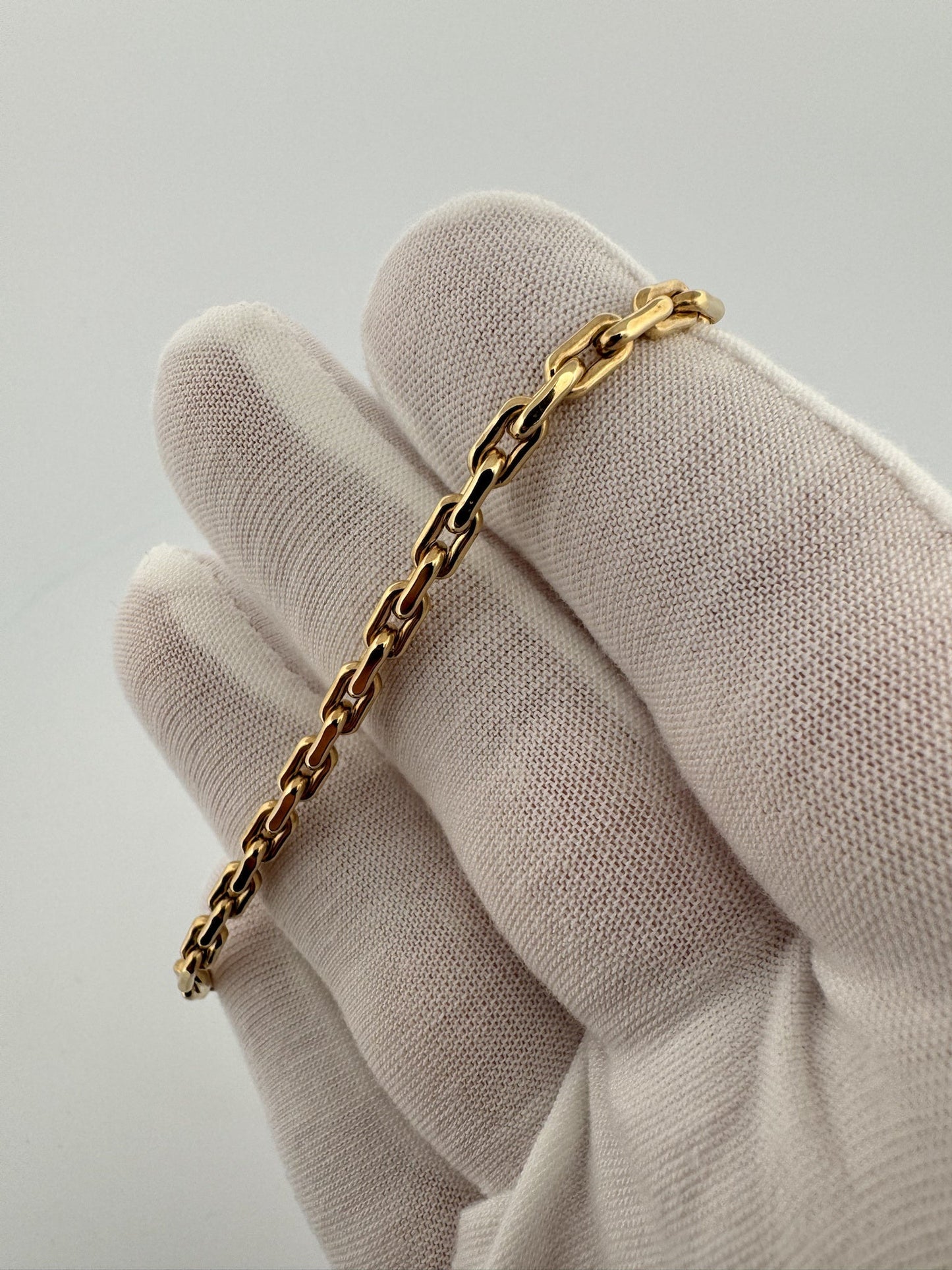 7.5” 14k Yellow Gold Herme$ Link 3.5mm 5.0g